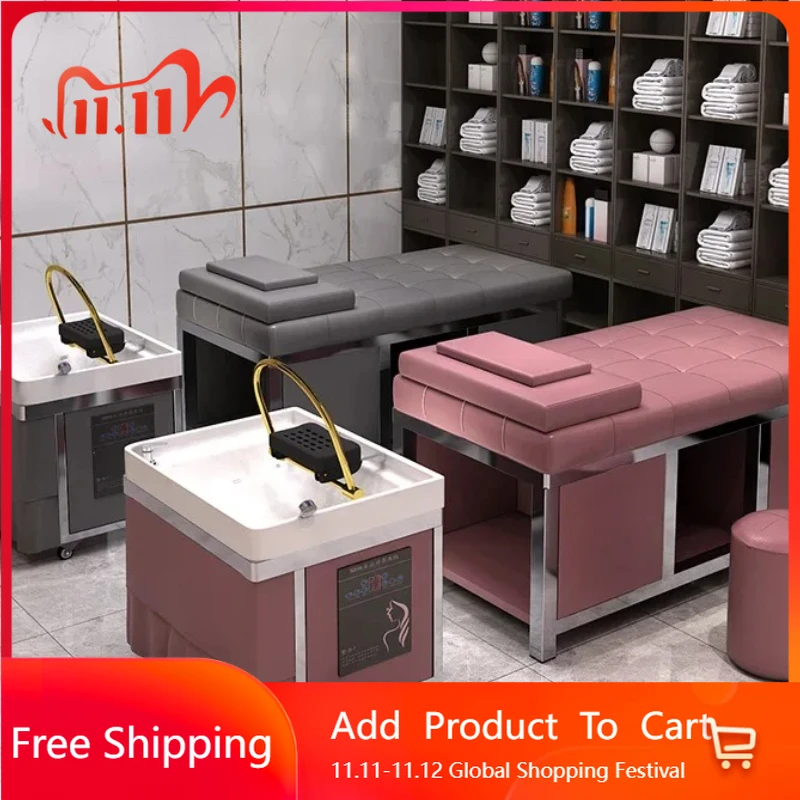 

Water Cycle Shampoo Sink Chair Headspa Bed Shower Hair Therapy Washbasins Beauty Princess Spa Becken Cadeira Home Furniture