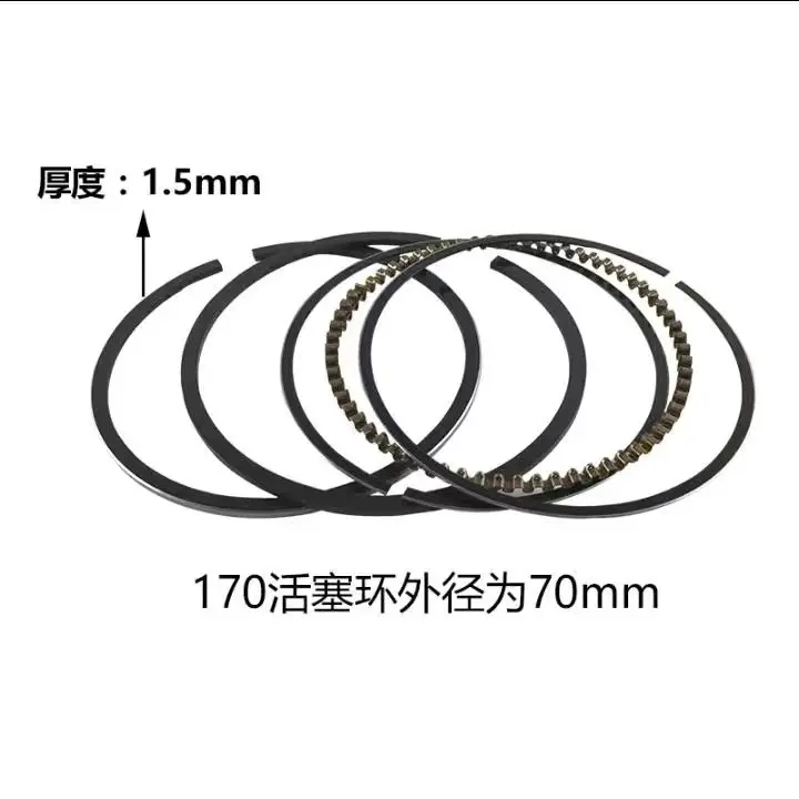 Generator Piston Ring 2-8 kW Water Pump Micro Cultivator 168/170/188/190F Piston Ring view 4