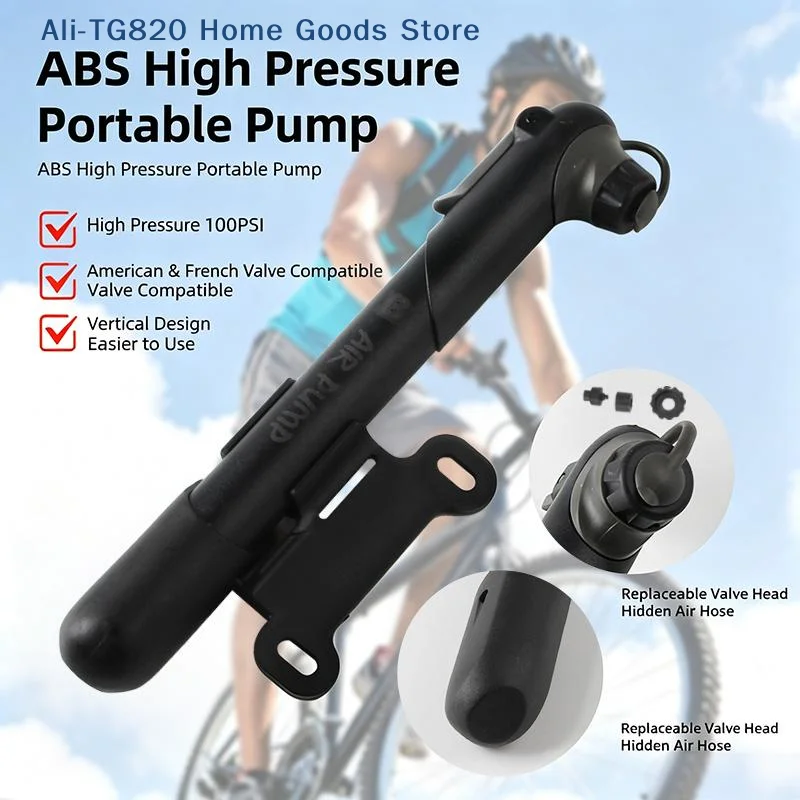[TG820]1 Set Portable Mini Bicycle Pump High Pressure Hand Air Pump With Mount Bracket For Bike Motorcycle Scooter Sports Balls