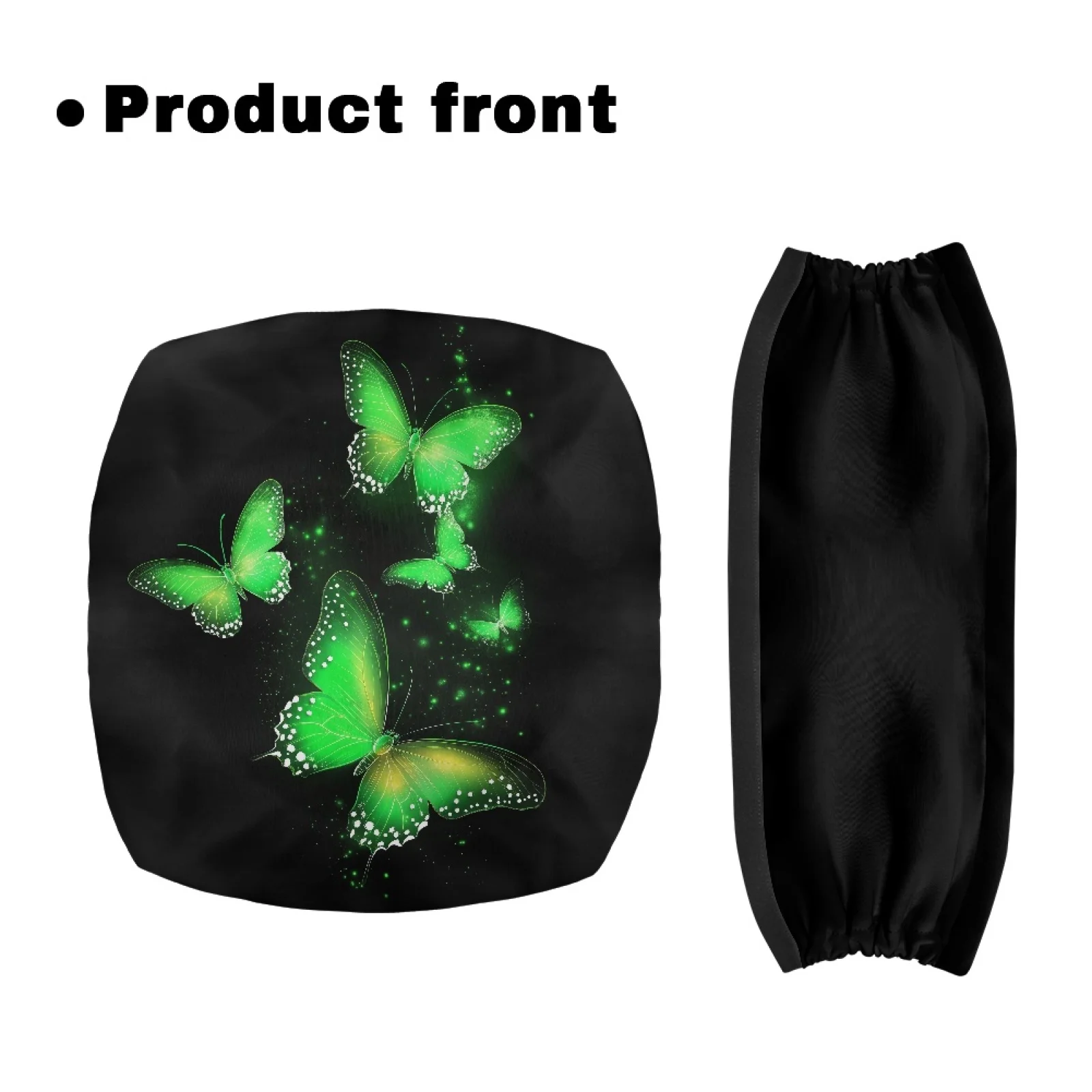 Coloranimal Dust Proof Adjustable 2 Pieces Set Rollator Seat Back Rest Covers for Men for Outdoor Park Butterfly