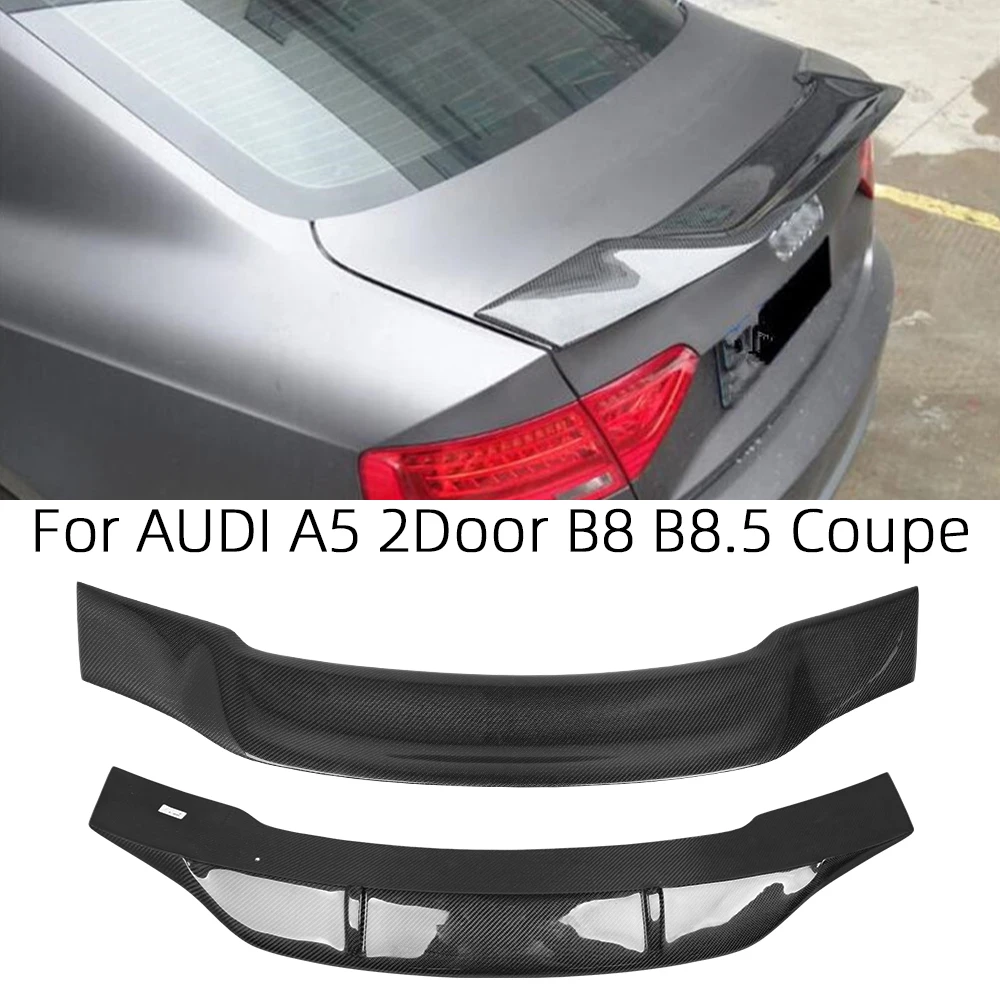 For AUDI A5 B8 B8.5 2Door Coupe 8T3 R Style Carbon fiber Rear Spoiler Trunk wing 2007-2017 FRP honeycomb Forged