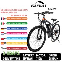 GUNAI GN29  Adult Electric Bicycle 750W Motor E-Mountain Bike 48V15AH Battery  E-bike 29 Inch Chaoyang Road Tires Electric Bike