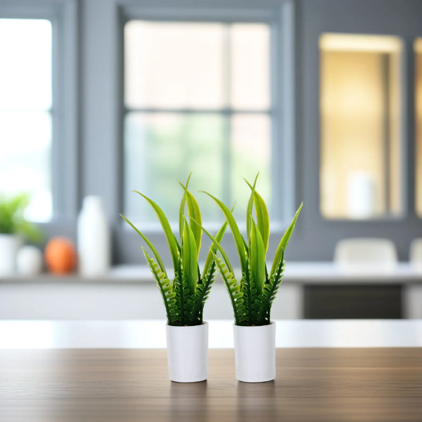 

2Pcs Miniature Potted Plant Bonsai Decoration Realistic Tiny House Ornament Artificial Small Bonsai for Desk Shelf Window Decor