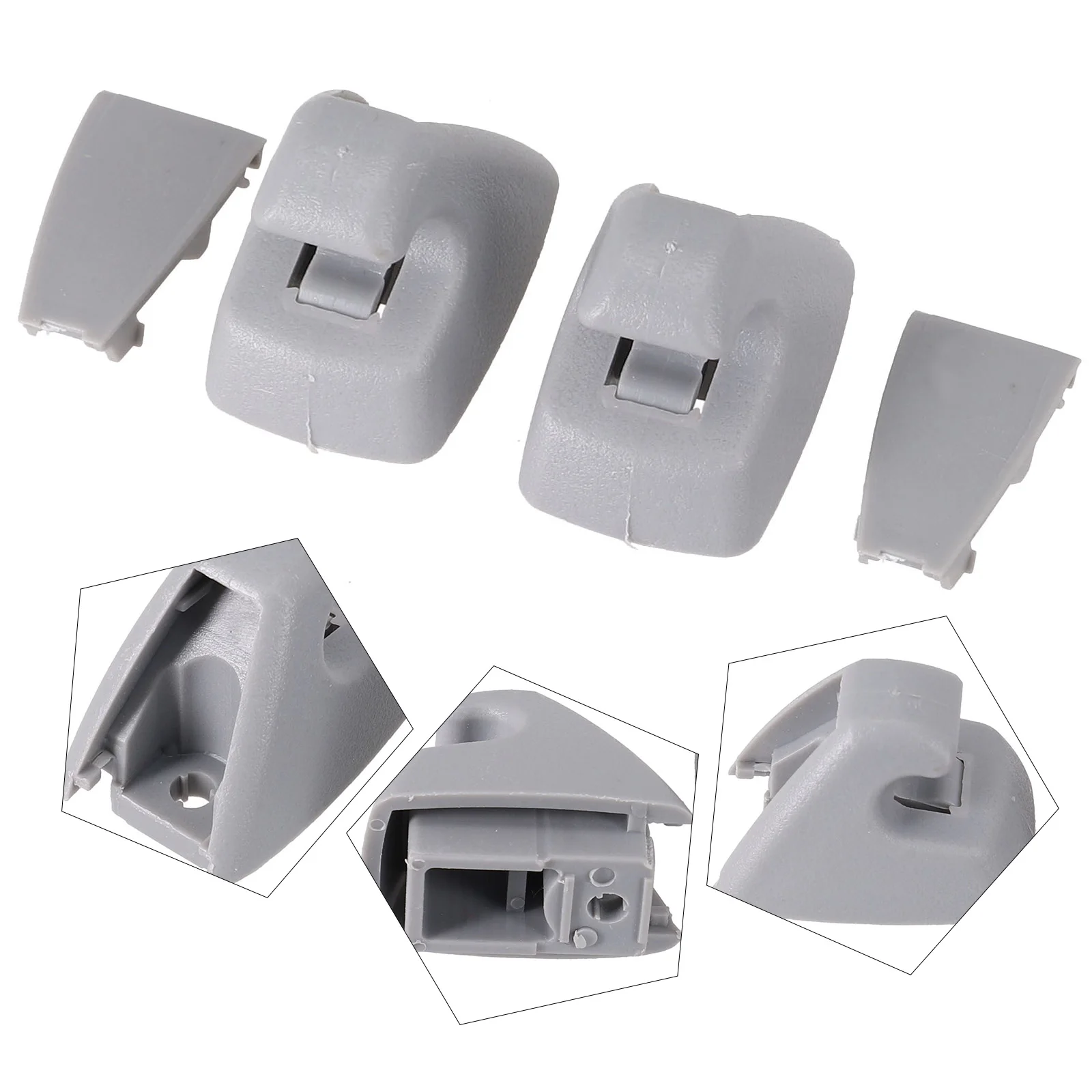 

2x Car Sun Visor Clip Gray Sun Visor Support Clip Retainer Bracket Hook For -GM -Chevrolet -Opel 95994975 -Cruze -Sonic Spark