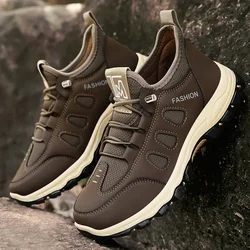 spring and autumn new breathable comfortable casual soft-soled sports shoesand elderly outdoor hiking shoes men