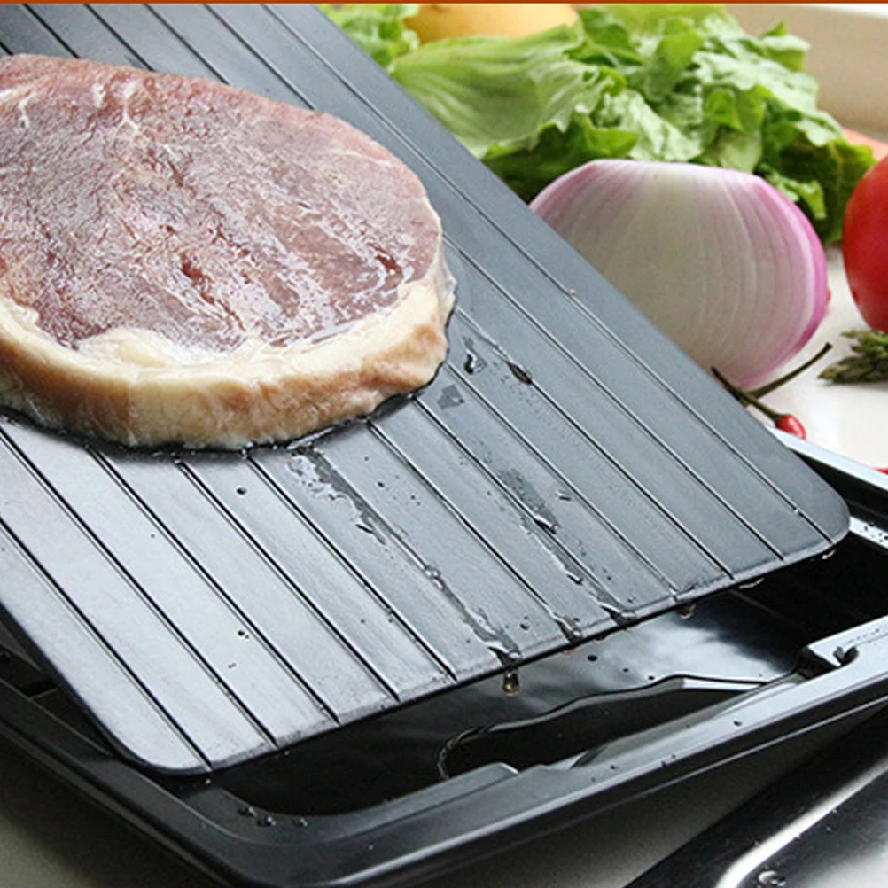 

Thaw Plate Food Defrosting Tray Board Aluminum Quick Thawing Kitchen Supplies Natural