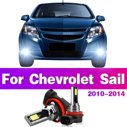 2x LED Car Front Fog Light H8 H11 H16JP Lamps 6000K CSP 12V Fog Bulbs For Chevrolet Sail 2010 2011 2012 2013 2014 Auto Accessory