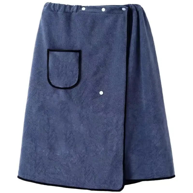 New Adjustable Men's Sexy Bath Skirt Wearable Men's Bath Towel Soft Absorbent Suitable for Sauna Spa Adult Absorbent Beach Towel