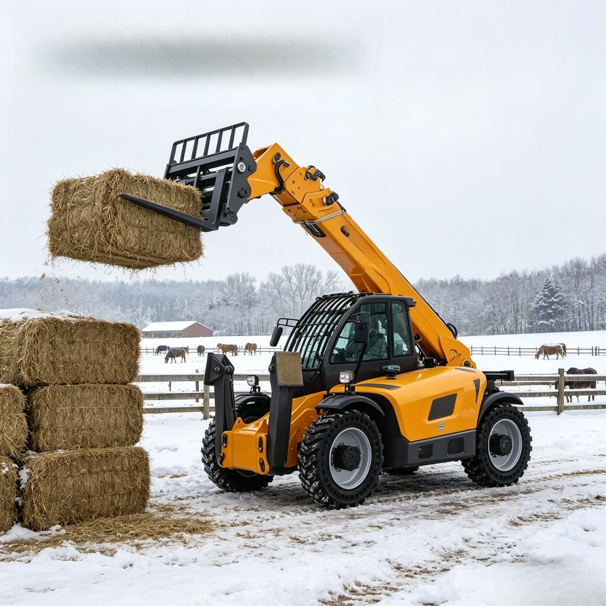 Best Quality CE 3 Ton 3.5 Ton 4 Ton Telehandler Telescopic Forklift with Original Imported Engine handler epa usa customized