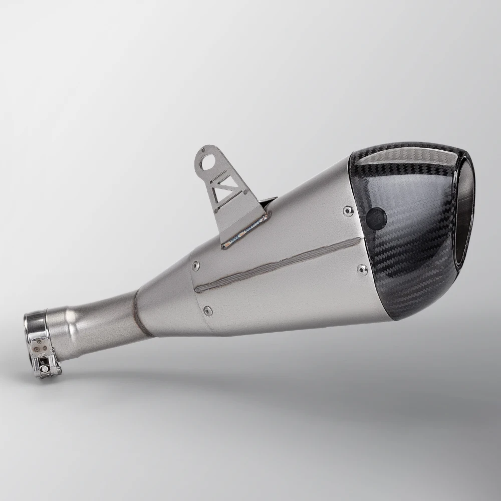 Applicable to nijiaZX4R motorcycle modification system exhaust ZX-4R titanium colour carbon integrated mid-to-rear section R55