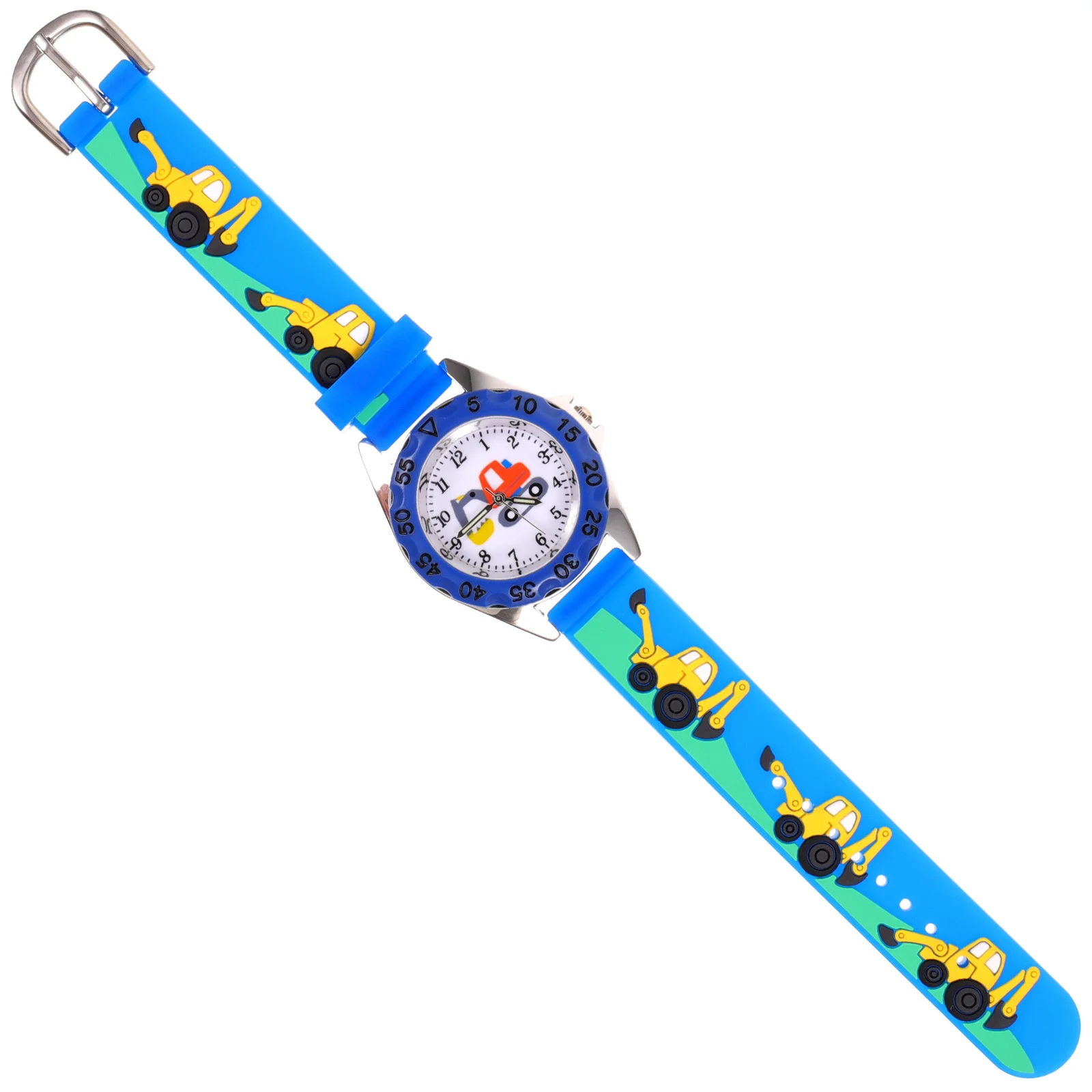 Quartz Electronic Watch Cartoon Strap Adjustable Digital Watch for Students Learning Wristwatch
