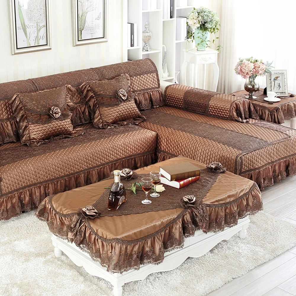 Elegant Rayon Sofa Slipcover Stretchable Non Slip Couch Cover Luxury Sectional Furniture Protector with Pillow Case, 1PC Price