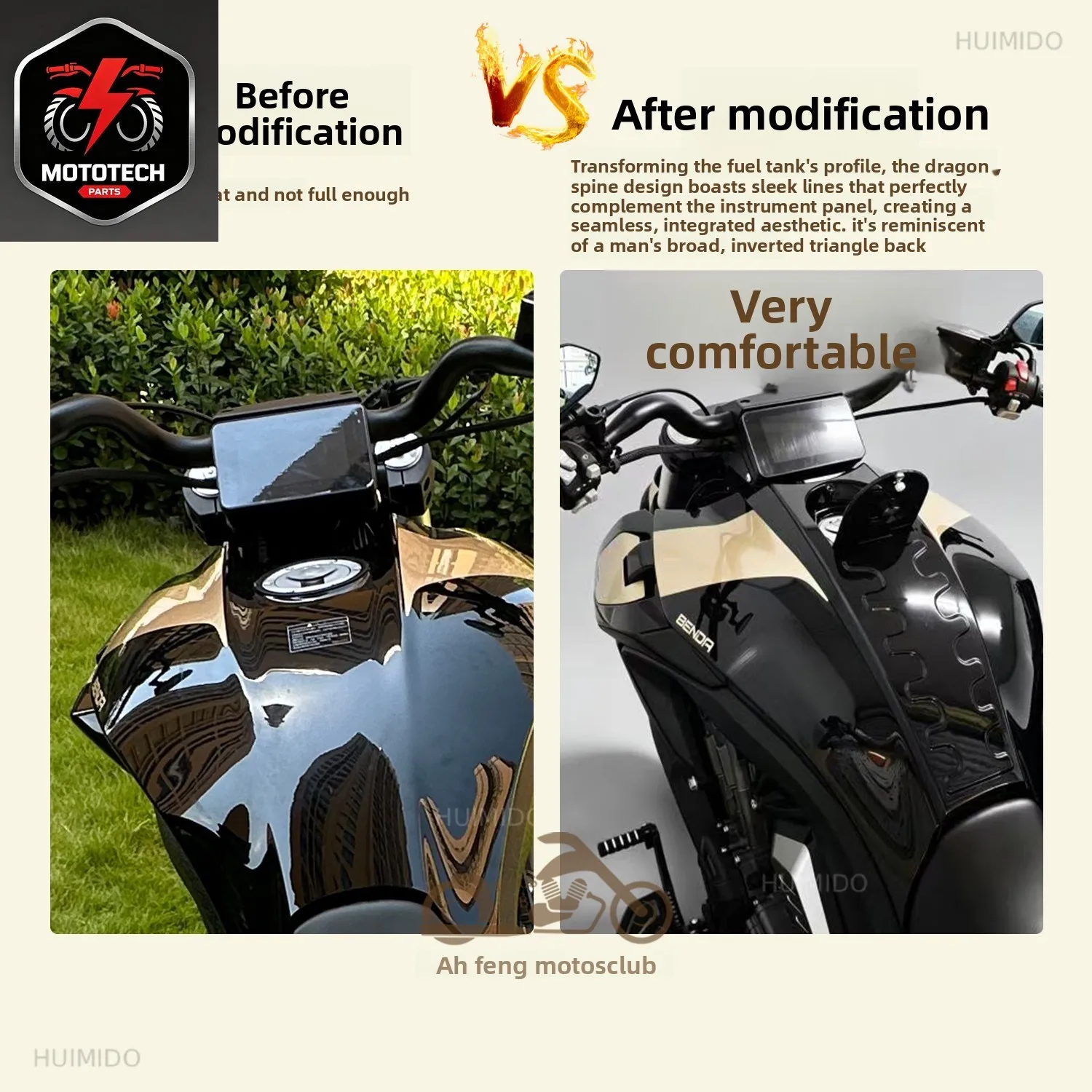 Applicable to Bendaliao 700 motorcycle fuel tank decorative cover retro wind modification accessories black fuel tank instrument