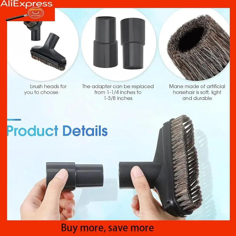

A67Z Vacuum Brushes Vacuum Attachment, Floor Brushes Round Brushes With 1.06Inch To 1.37Inch Adapter, Vacuum Head Brush Durable