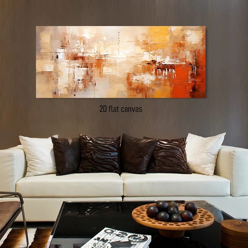 1pc (No frame),1 abstract canvas decorative painting, living room entrance, simple abstract frameless painting, 2D plan