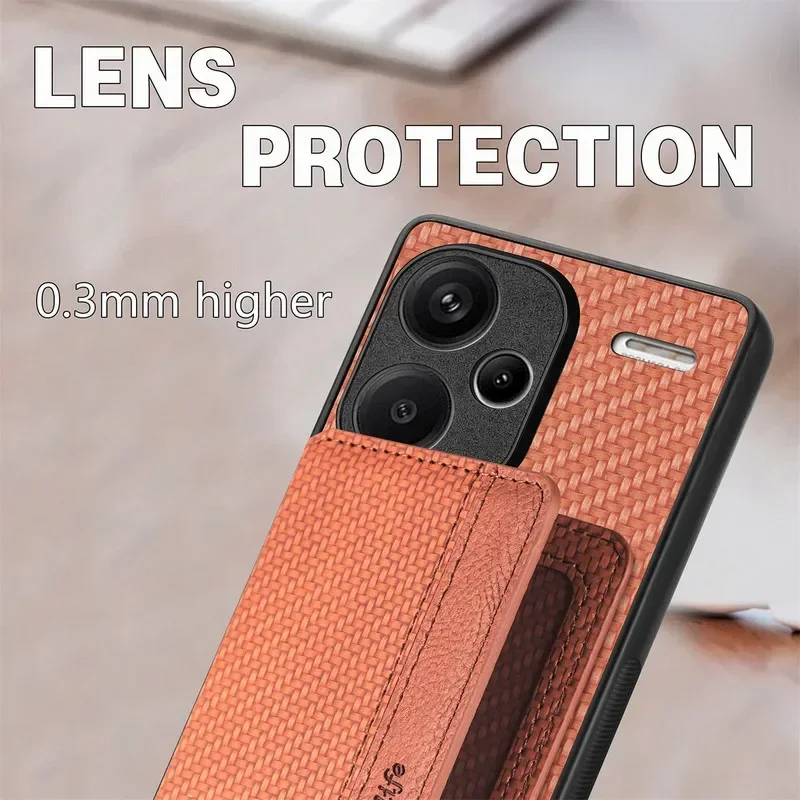 For Xiaomi 15T 14T 13T Redmi Note 13 14 Pro Plus 5G 4G RFID Leather Wallet Back Case For Poco F8 Ultra F7 X7 X6 F6 M6 Pro Cover