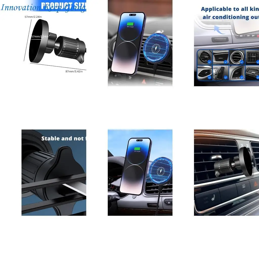 

E65C Strong Phone Rack Holder for Car Air Vent Dashboard Multiangle Rotation