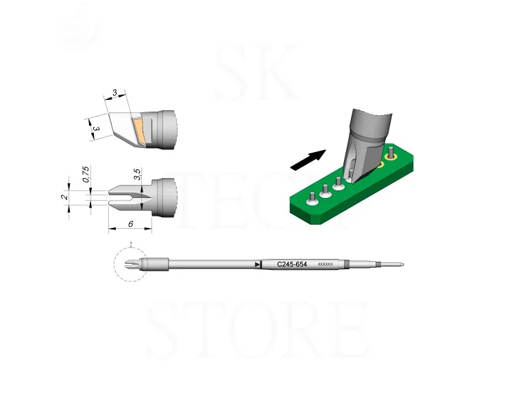 JBC Soldering Iron Tips Specialized Replaceable Adapter For JBC T245-A Handle C245654 C245754 C245651 C245667 C245-669 C245-751