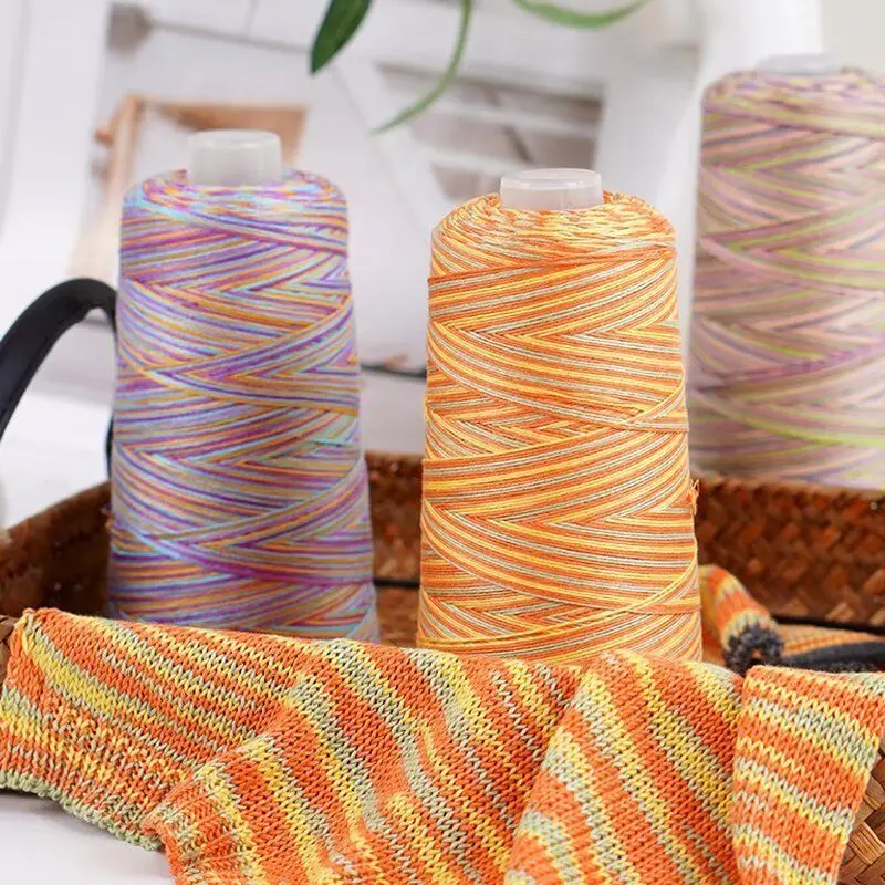 300g Gradient No. 5 Lace Cotton Yarn Variegated Crochet Thread for DIY Summer Short Sleeve Tops and Hand Knitting
