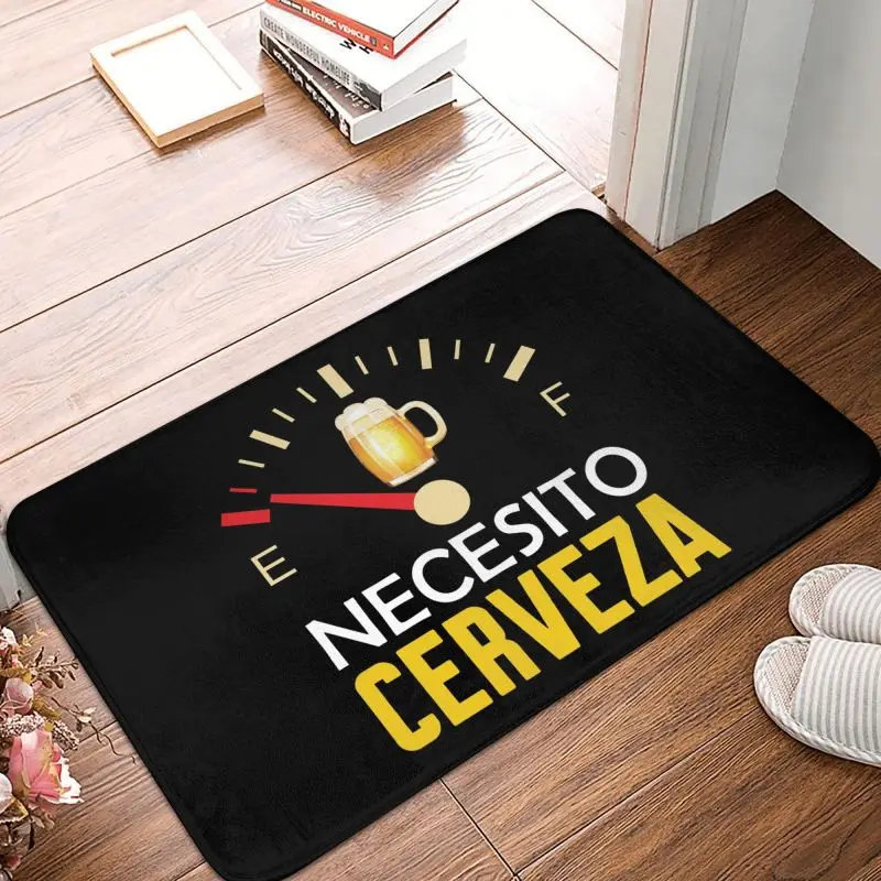Custom Necesito Cerveza I Need Beer Front Door Floor Entrance Mat Indoor Bath Kitchen Doormat Garden Carpet Rug