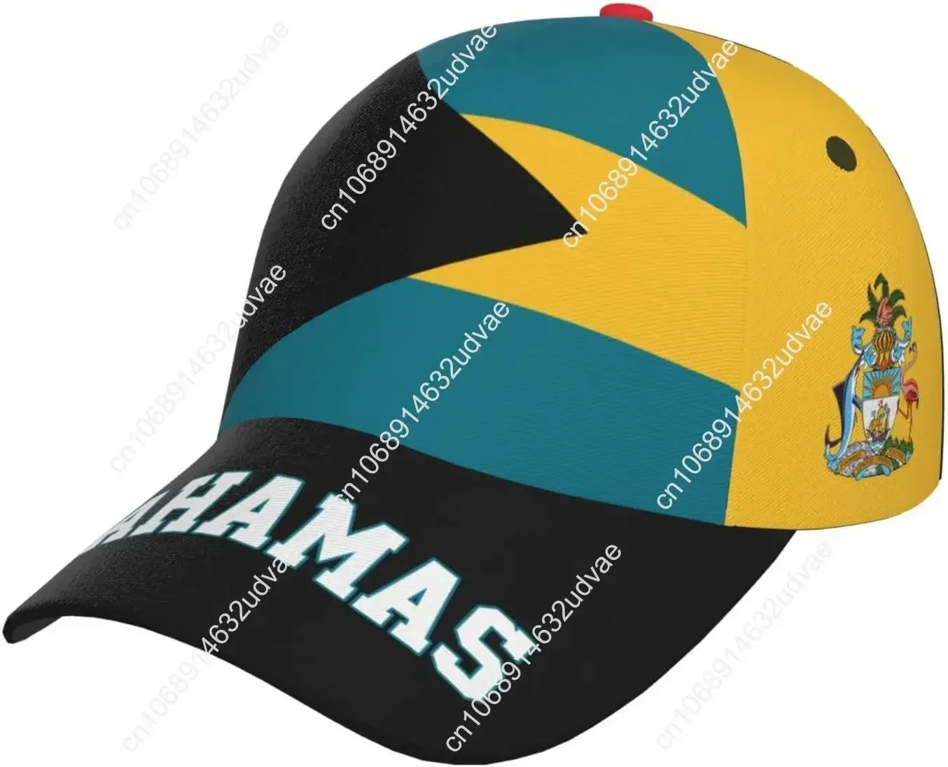 

Bahamas Flag Bahamian Baseball Cap 3D Full Print Adult Unisex Adjustable Hat Soccer Patriotic Caps