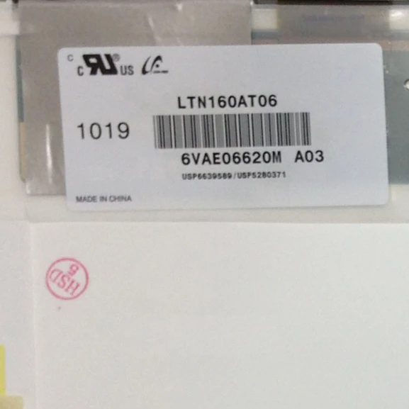 LTN160AT06 A01 B01 W01 H01 U01 U02 U03 fit HSD160PHW1 16.0 Display Panel Laptop LCD Screen