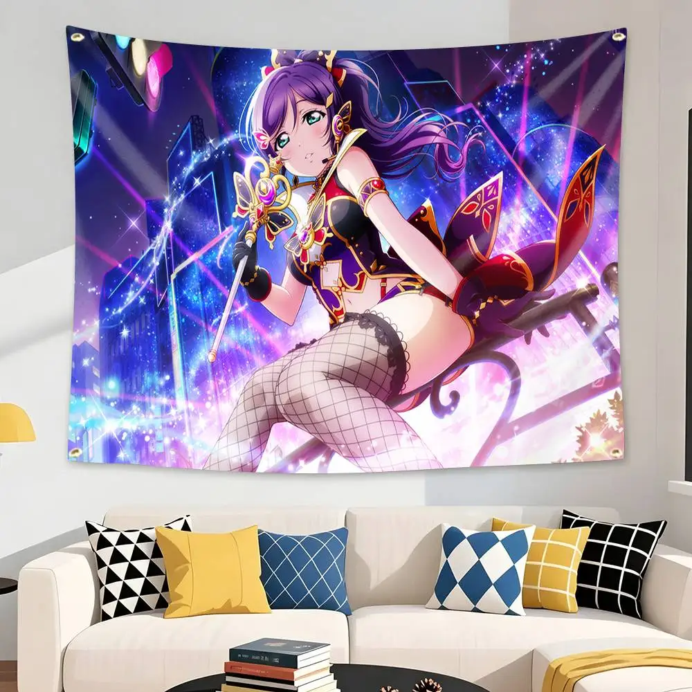 Muse IDOL N-Nozomi Tojo School Project Flag Tapestry Banner for Bedroom Living Room Outdoor Camping Custom Supported