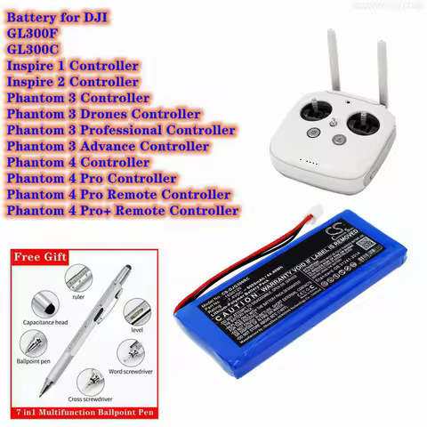 Cameron Sino Battery 7.4V/6000mAh 1650120 for DJI GL300C,GL300E,GL300F,Inspire 1/2/3/4 Controller Phantom, 4 Pro