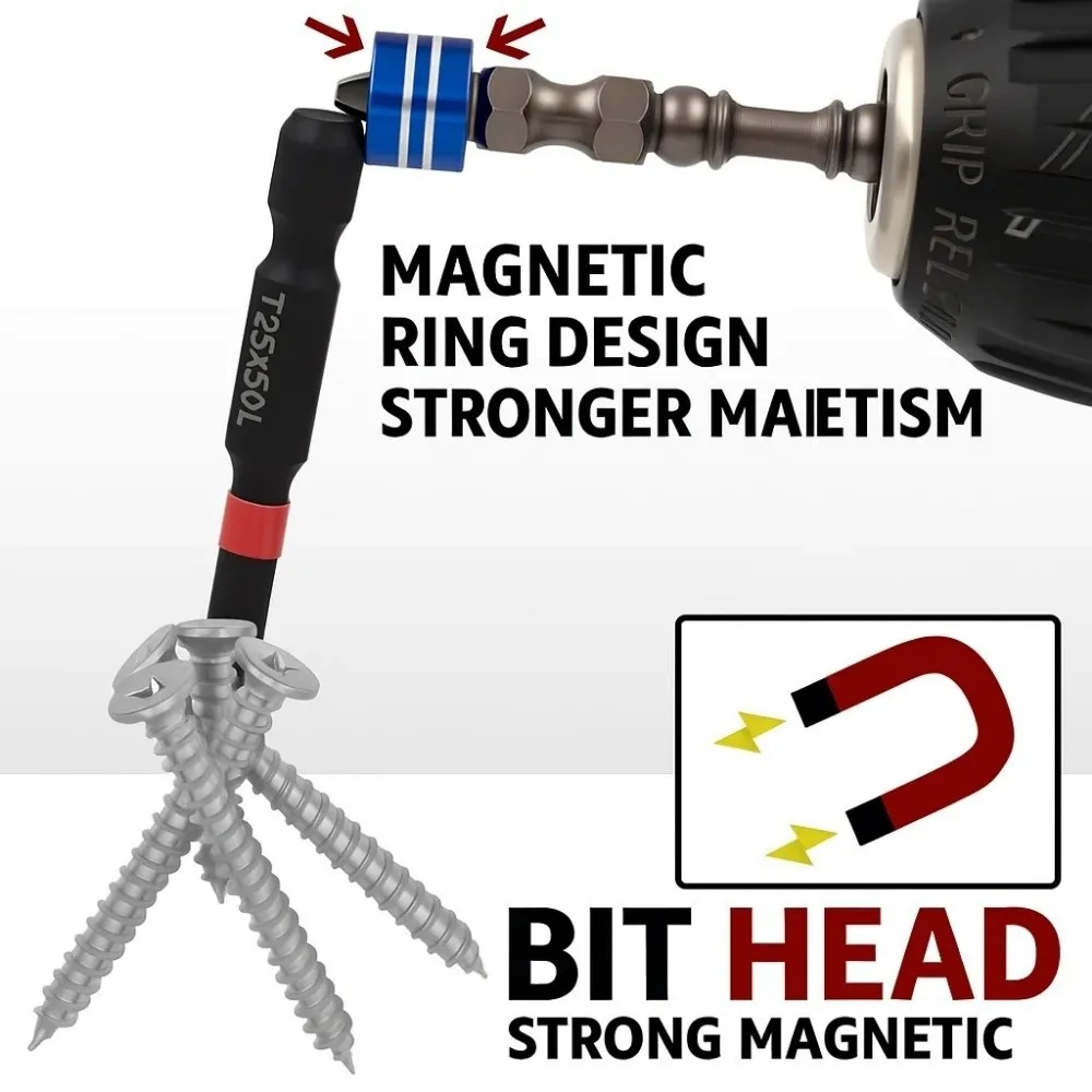 

10Pcs/Set Impact Resistant Magnetic Drill Bit Set Magnetic Hex Shank Screwdriver Bits Set Single Head Torx Screwdrive