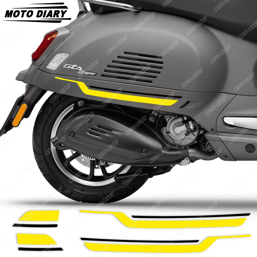 For Vespa GTS 125 250 300 Super GTV 250 GTV 300 GTS250 GTS300 GTV300 GTV300 Scooter Sticker Set Side Body Decals Waterproof