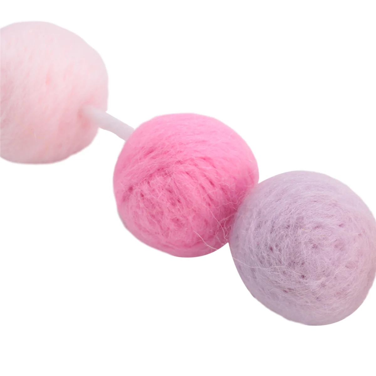 

3 Pcs Wool Felt Ball Garland Colorful Pom Pom Garland for Mardi Gras Easter Halloween Thanksgiving Christmas Decor C HOT