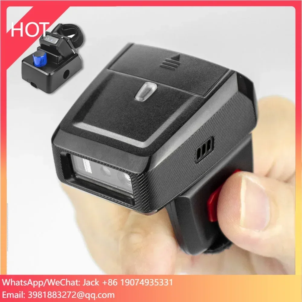 Radall Netum RS-8000BT Mini CMOS BT 2D Small QR Code Reader Wearable Finger Ring Wireless Barcode Scanner With Battery Charger