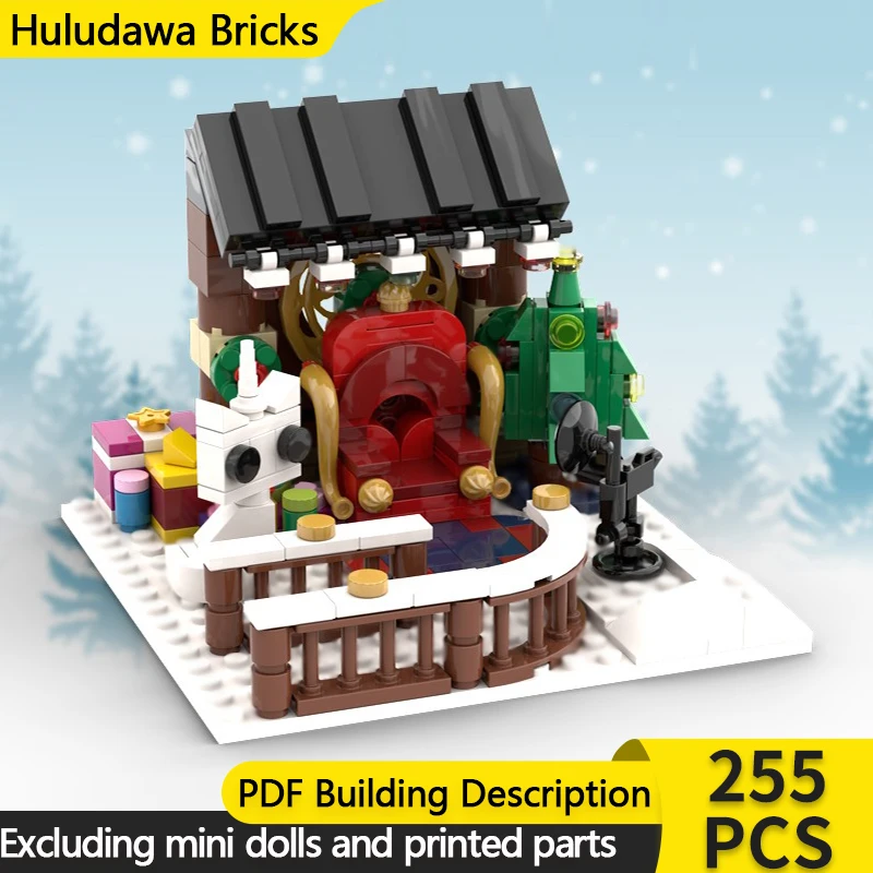 

Модель с видом на улицу, MOC, строительные кирпичи, зимняя деревня, фотостудия, модульная технология, детские праздничные подарки, сборные игрушки, костюм