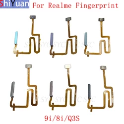 Fingerprint Sensor Button Flex Cable Ribbon For Realme 9i 8i Q3S Power Key Touch Sensor Flex Replacement Parts