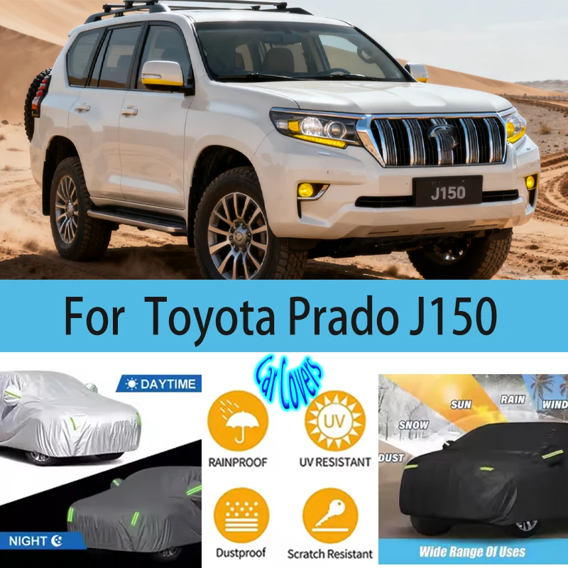 

For Toyota Prado J150 2009 - 2020 Full Car Covers Outdoor Sun Anti UV Rain Snow Dust Protection Oxford Cloth Accessories