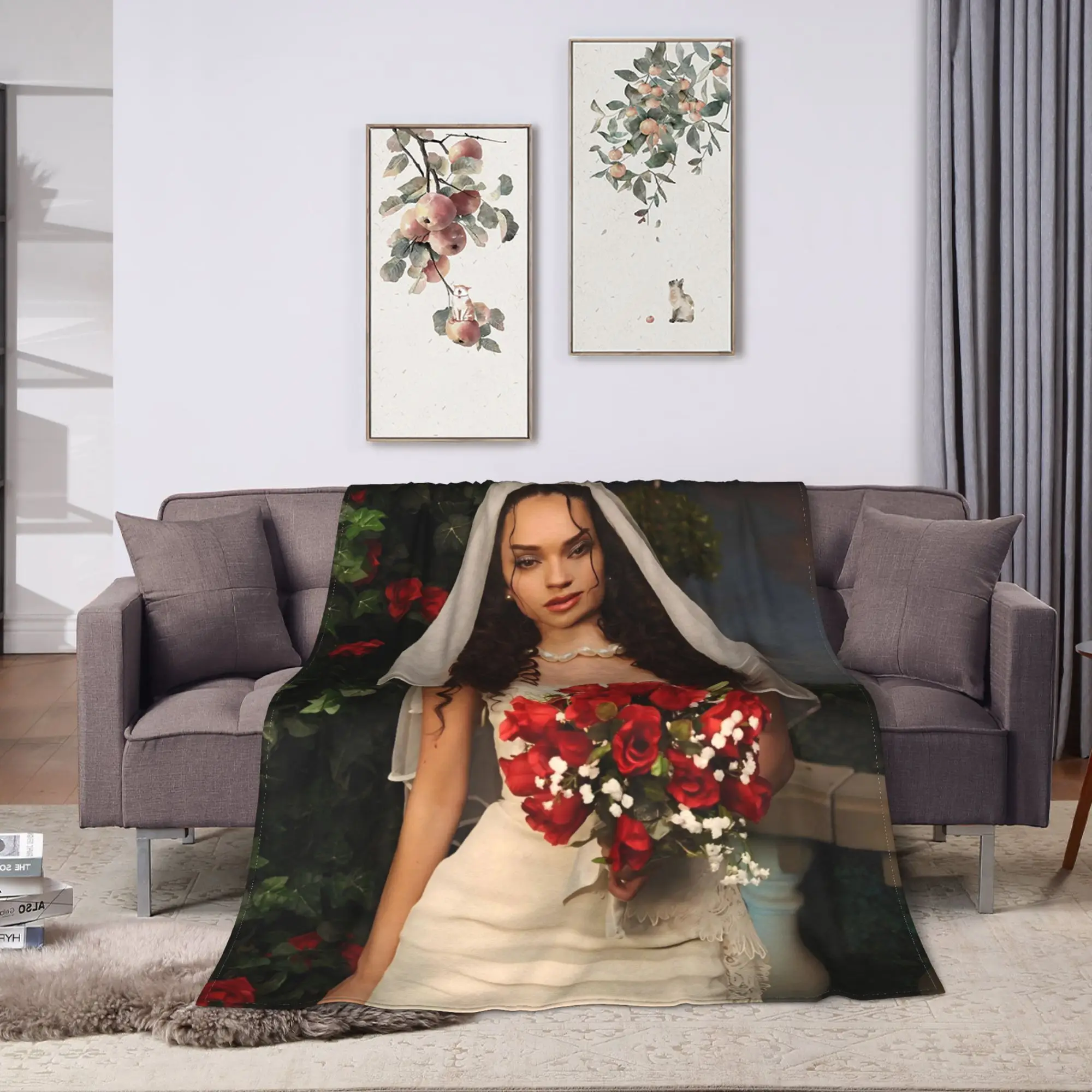 KATSEYE Member Daniela Blanket  Warm Soft Street Trend Plush Throw Blanket For Home Decor Travel Flannel Bedspread Bed Cover