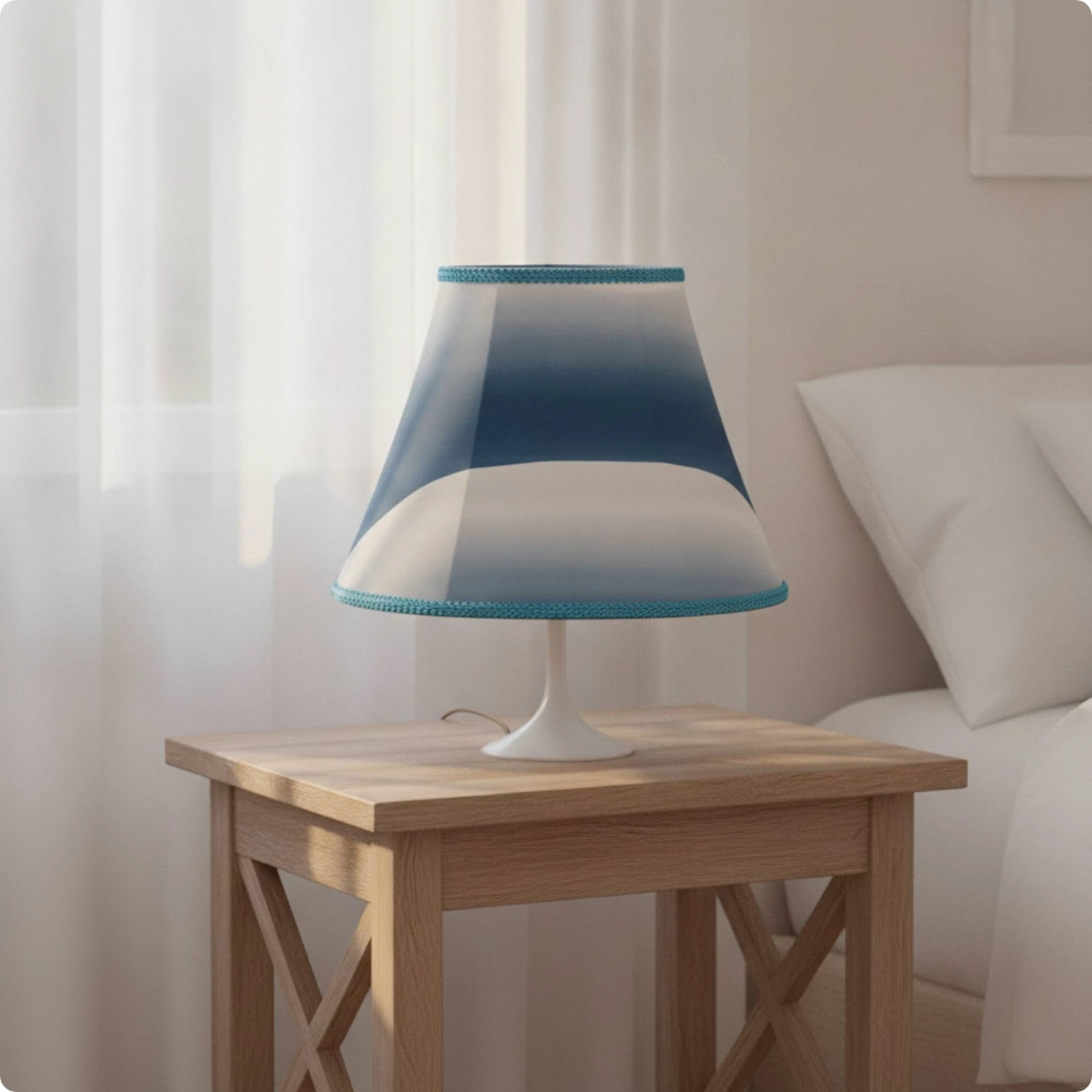 Gradient Lampshade with Braided Trim Artisanal Lampshade with Spider Fitter Lamp Shade with Spider Fitter Textured Natural