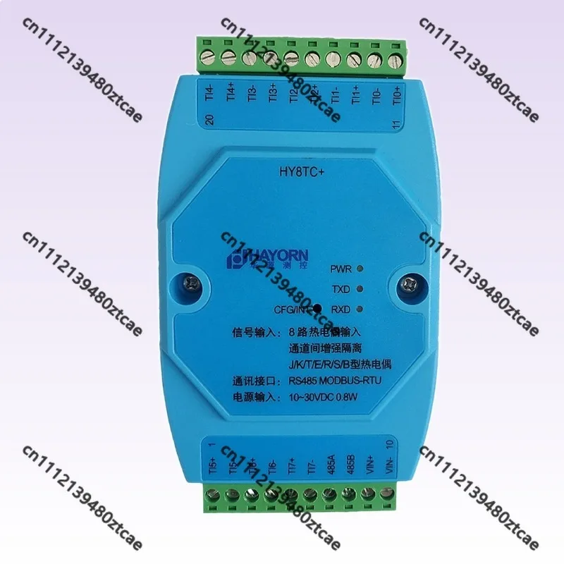 8 Channel Thermocouple J K T E R S B Sensor to RS485 MODBUS 24-bit High Accuracy Data Acquisition Module