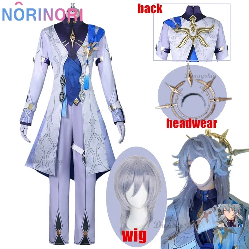 Game Honkai Star Rail Latest Sunday Cosplay Costume Wig Shoes Mr. Sunday Uniform Halloween Carnival Role Play Outfits Party Prop