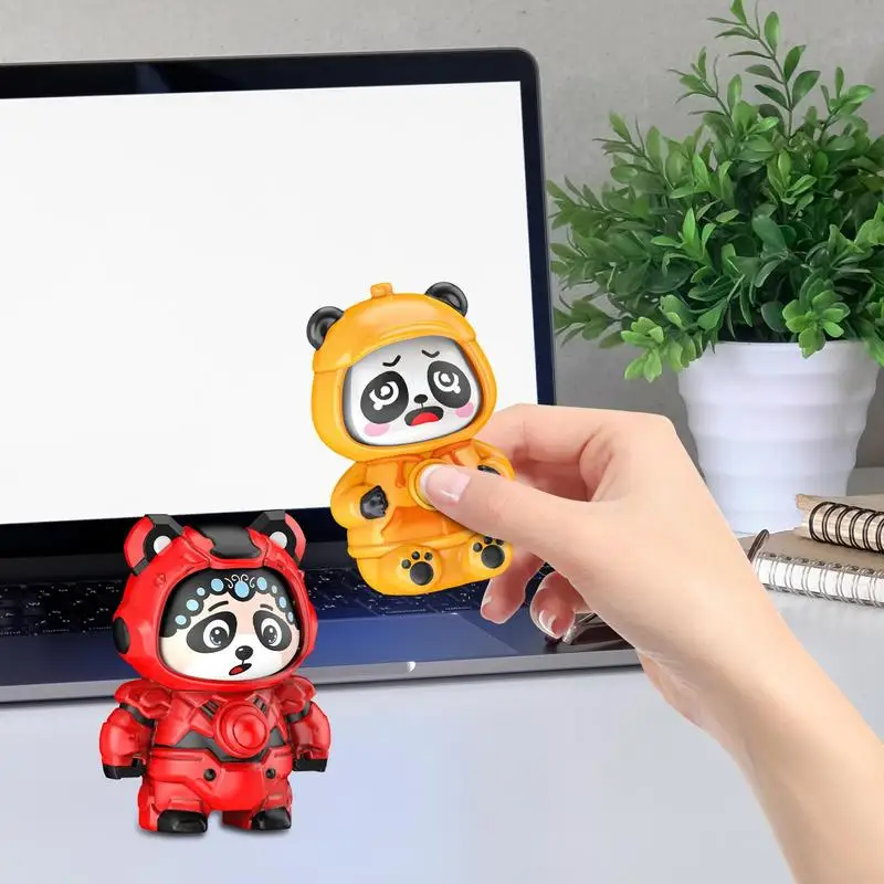 Face Changing Expression Toy Panda Ornament Toys Cute Puppet Decoration Desk Decorative Ornament Toys Fidget Toys For Children