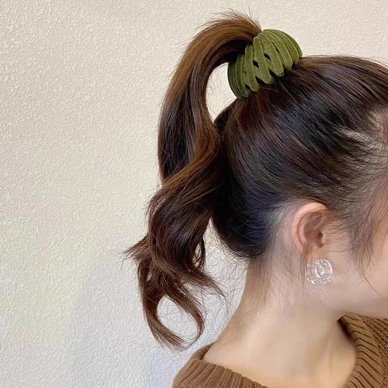 2Pcs Ponytail Hair Clips for Women Bird Nest Shaped Hair Claw Girls Simple Hairpin Lazy Braider Tool Women Hair Accessories