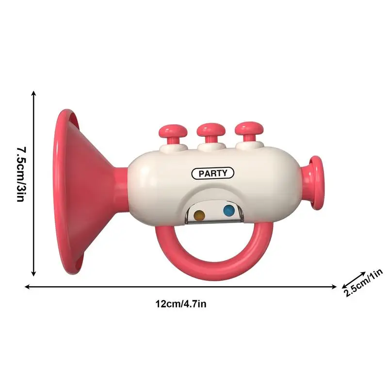 เด็ก Solid ทรัมเป็ตของเล่นสําหรับเด็กเด็ก Horn ของเล่นเสียงนกหวีดของเล่นเพื่อการศึกษาการเรียนรู้สร้างสรรค์ Horn ของเล่นเครื่องดนตรี