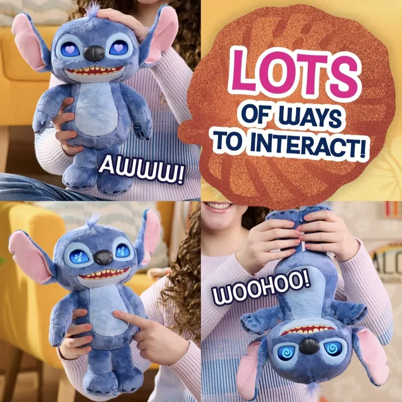 

Cute Star Baby Blue Stitch 3d Luminous Voice Handheld Doll Plush Doll Interactive Toys For Children Christmas Gift