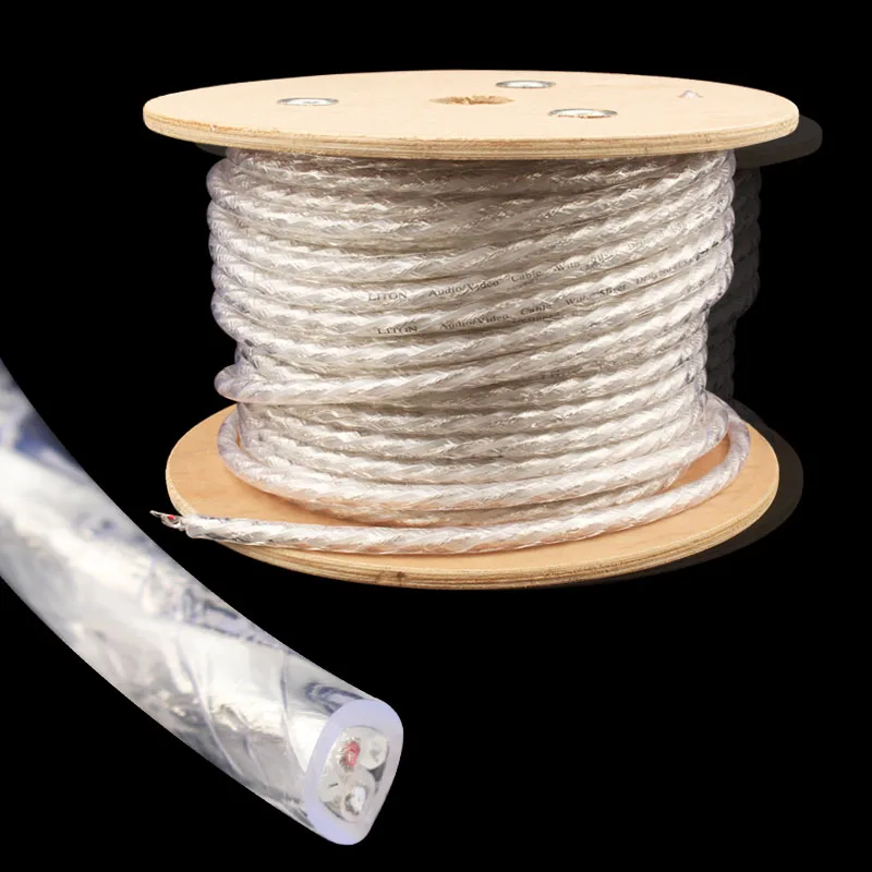 DIYLIVE HiFi The Two-Core Silver-Plated Double-Shielded HIFI High-End Audio Signal Cable Has a Loose Wire Diameter of 8.5mm