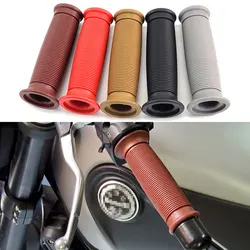 1 Pair Motorcycle Handlebar Grips Retro Anti-slip Rubber Handle Modified Parts Compatible For Gn/cg125