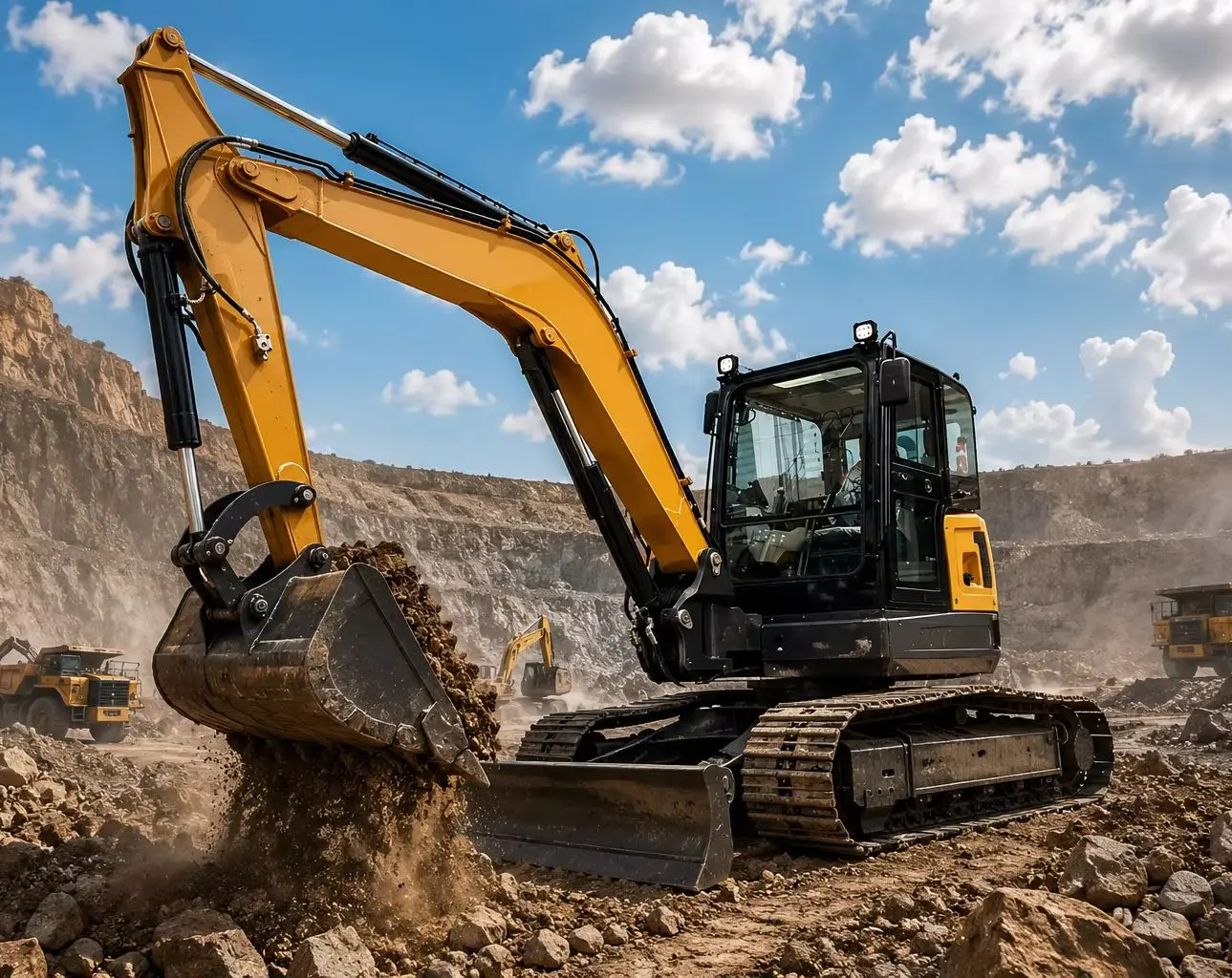 

Custom 6.5 Ton Crawler Excavator for Earthmoving and Site Preparation CE Euro 5 Diesel Engine Machine