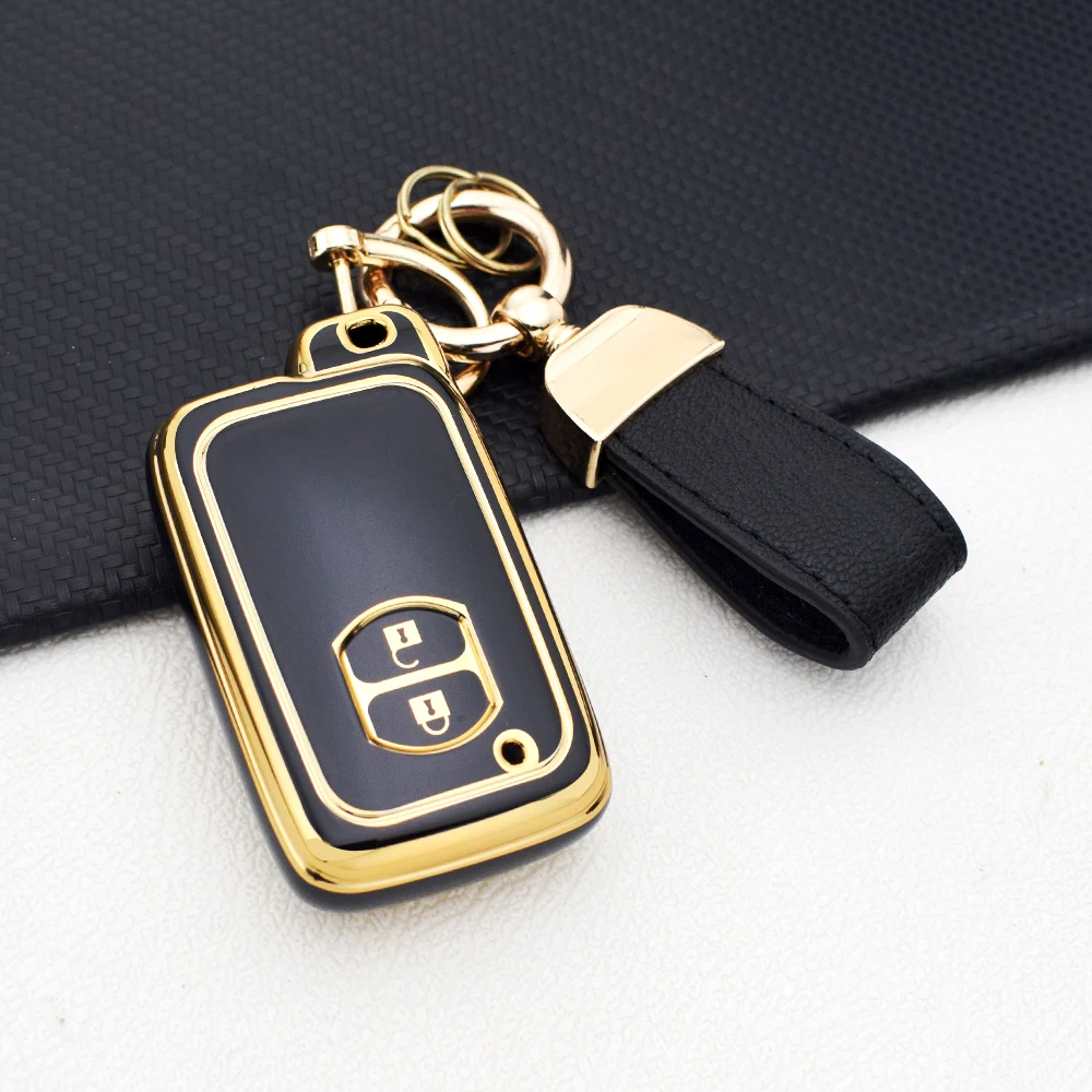 2 Buttons TPU Car Key Shell Smart Key Case for Toyota Camry Prius RAV4 Avalon Corolla Land Cruiser Venza Car Key Case Fob Cover