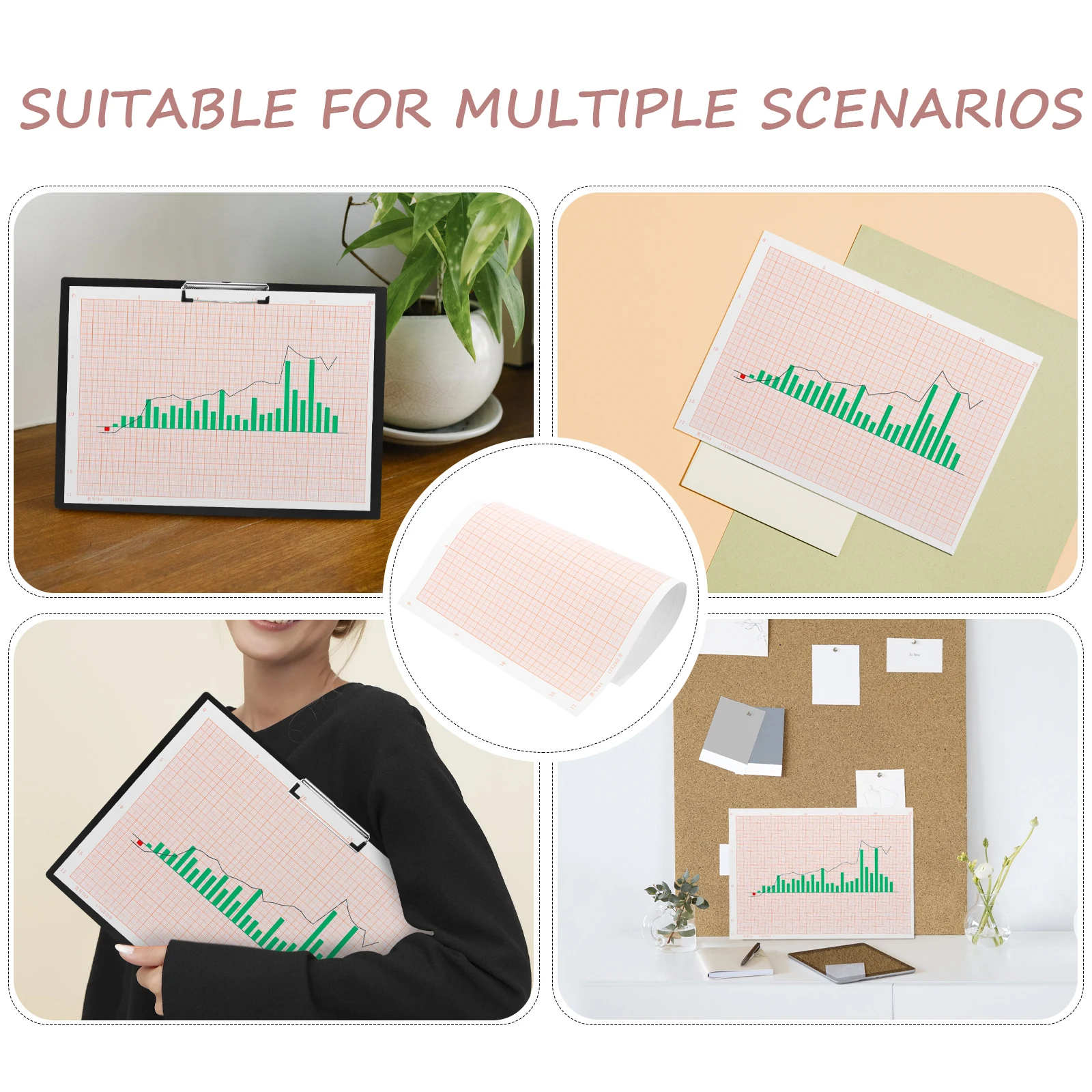 

100 Sheets Grid Paper for Coordinate Math Drawing Large Grid Student Learning Writing Portable A4 Notebook