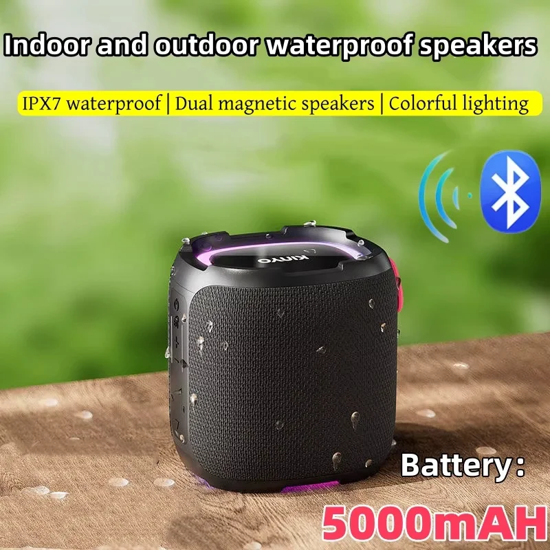 Outdoor Waterproof Subwoofer Home Party Sports Dance Point Caixa De Som Bluetooth Speaker Home Theater Soundbar RGB Lights TWS