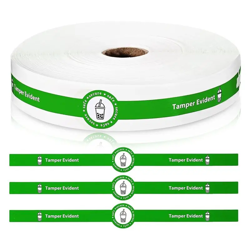 LICE-500 Pcs Safe Secure Tamper Evident Seals Stickers For Drink Lids Food Delivery Stickers Sealed For Freshness Labels
